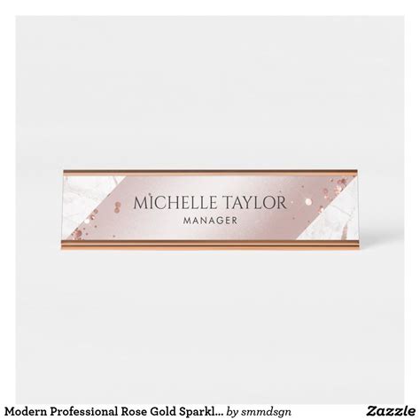 Modern Desk Name Plates | Zazzle | Desk name plates, Name plate, Rose ...