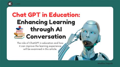 Chat Gpt In Education Enhancing Learning Through Ai