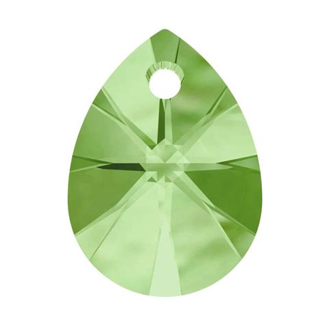 Xilion Mini Pear Pendant 6128 Swarovski® Peridot 214 10mm Etsy