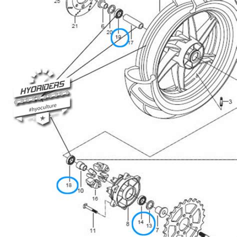 Koyo Jap Front Rear Sprocket Wheel Bearing Kit Hyosung Gt Gt