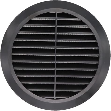 ECOPRO VENT Black 4 Inch Round Ventilation Grille With Insect Mesh