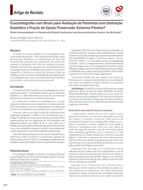 PDF Ecocardiografia Strain para Avaliação de Pacientes