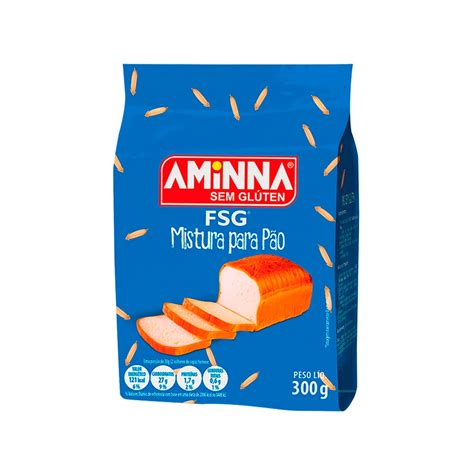 Farinha Para Pao Sem Gluten - Farinha Arroz Mistura para Pão FSG Sem Glúten 300g Aminna | Shopee Brasil