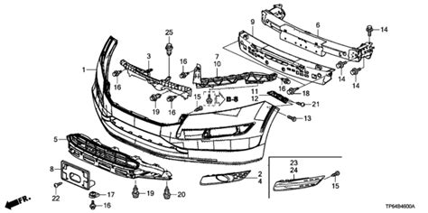 71190 TP6 A01 Genuine Honda Beam L FR Bumper Upper