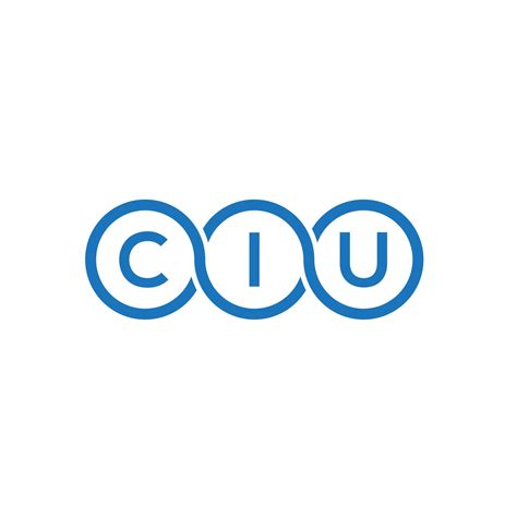 CIU letter logo design on white background. CIU creative initials ...