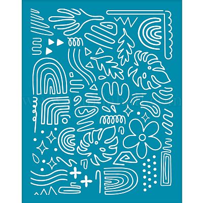 Shop Olycraft X Inch Clay Stencils Palm Leaf Silk Screen For Polymer