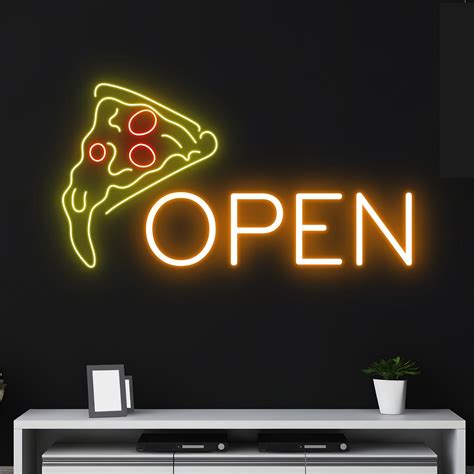 Handmadetneonsign Custom Pizza Open Neon Sign Italian Food Name Led