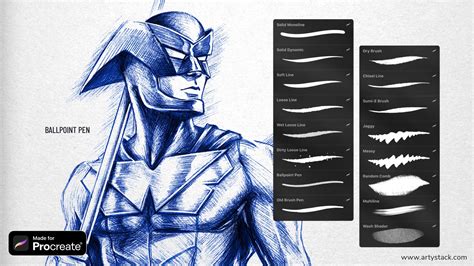 Line Art Brushes For Procreate Design Cuts