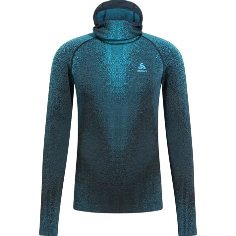 Odlo POW Blackcomb Long Sleeve Base Layer Top With Face Mask Men