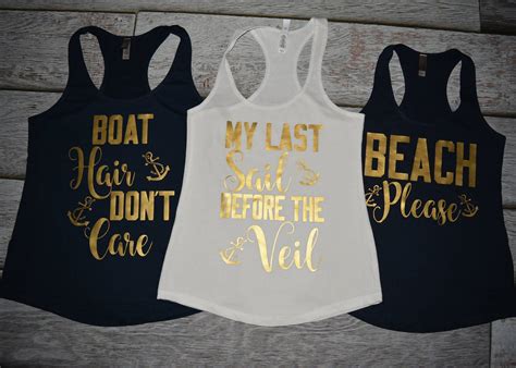 Custom Beach Bachelorette Cruise Tanks Lets Get Ship Faced Etsy