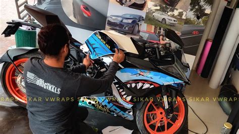 Ktm Rc Graphic Installation Ktm Rc Modification Vwraps Sikar