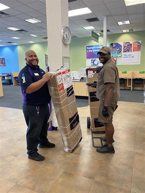 UPS making a delivery to FedEx Ship Center : r/mildlyinteresting