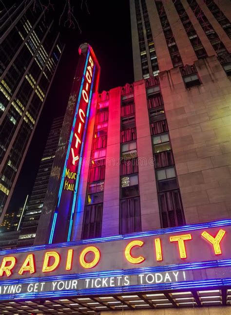 New York City Landmark Radio City Music Hall In Rockefeller Center