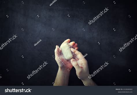 Bare Hands Soapy Foam Hand Hygiene Stock Photo Edit Now