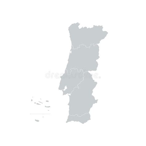 Portugal Regions Map stock vector. Illustration of national - 197203572