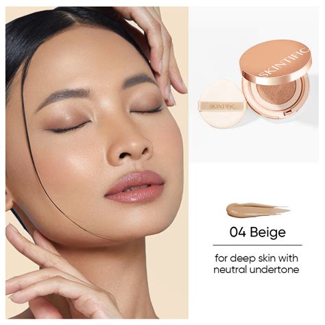 HOT Skintific Cover All Perfect Cushion Foundation And Concealer Oil Control Face Powder Make