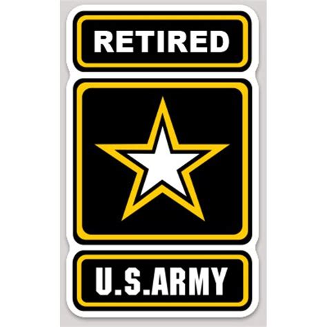 Us Army Retired Sticker At Sticker Shoppe