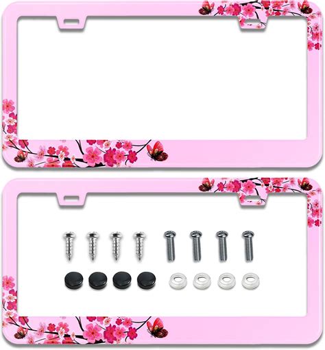 Amazon Cherry Blossom License Plate Frames Pack Floral Flowers