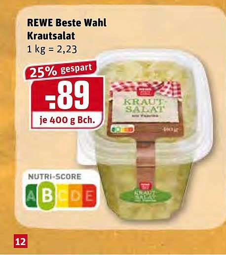 Rewe Beste Wahl Krautsalat Angebot Bei Rewe Kaufpark Prospekte De