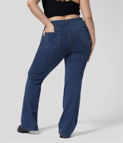 Damen Halara Flex Plus Size Slim Straight Jeans Aus Elastischem Denim