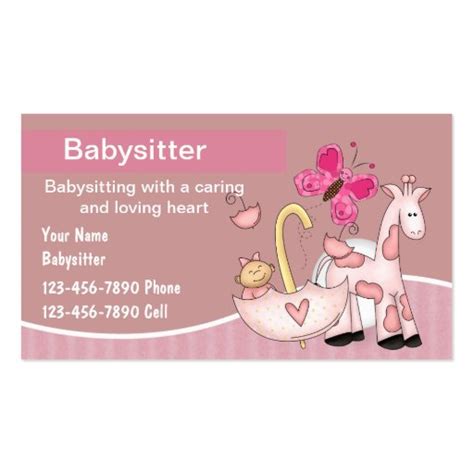 Babysitting Business Cards | Zazzle