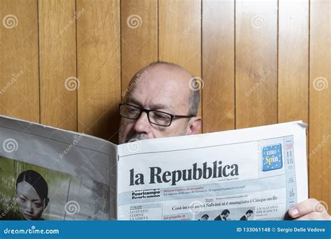 La Repubblica Italian Newspaper Editorial Stock Photo Image Of Design