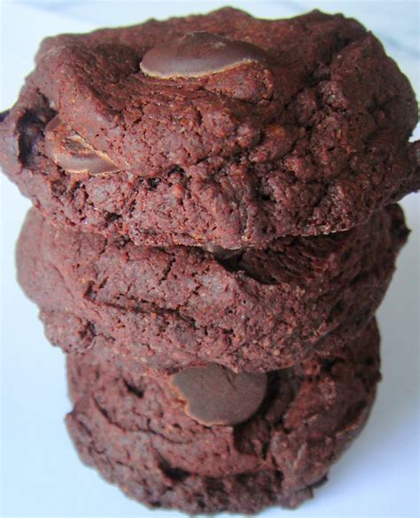 Healthy And Gourmet Double Chocolate Chunk Cookies Made With Spelt