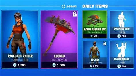 Season 1 Item Shop Returning Fortnite Seasonal Shop Skins Coming Back Renegade Raider Return