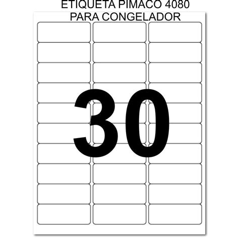 ETIQUETAS PIMACO 4080 25 4X66 7MM P CONGELADOR na Papelaria MC Papéis