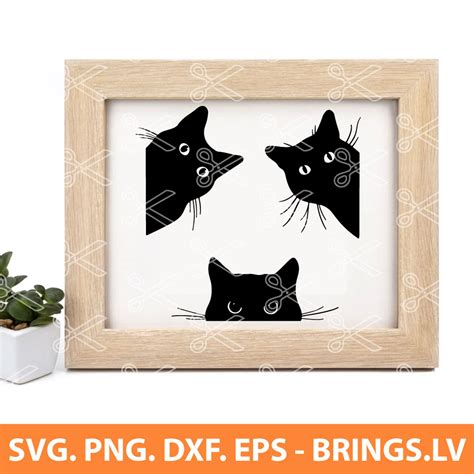 Black Cat Svg Halloween Svg Black Cat Png Dxf Eps Cut Files