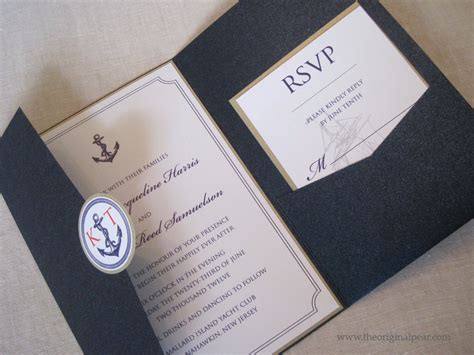 Nautical Theme Wedding Invitation By Theoriginalpear On Etsy