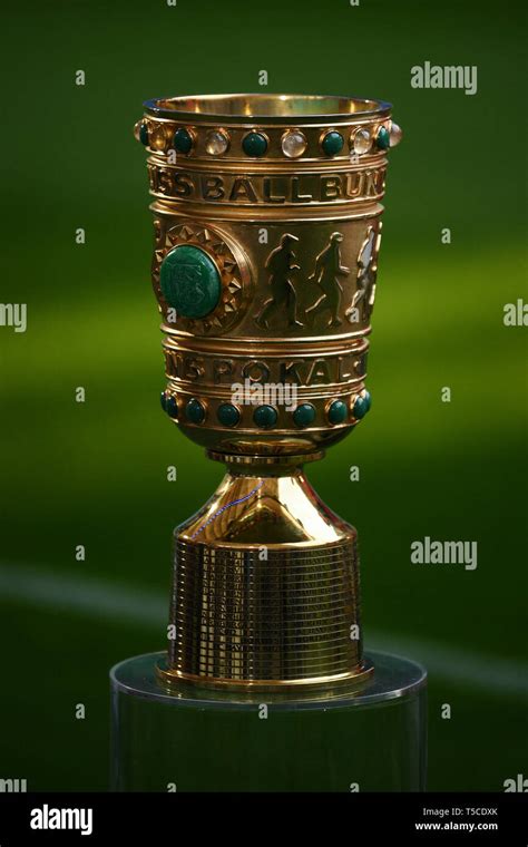 Hamburg Germany April 23 The Trophy Is Seen Prior To The Dfb Pokal