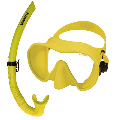 Set De Máscara Y Snorkel Beuchat Maxlux S Amarillo