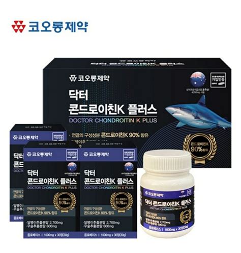 코오롱제약 닥터 콘드로이친k 플러스 1000mg X 90정 3개월분 티몬