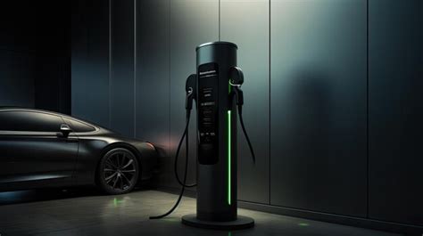 Premium AI Image | electric car charger on plain background