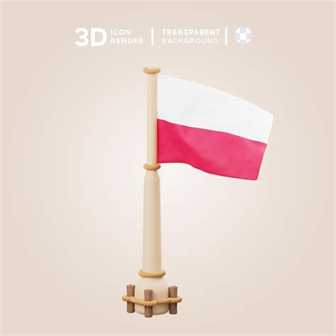 Premium Psd 3d Icon Poland Flag Illustration