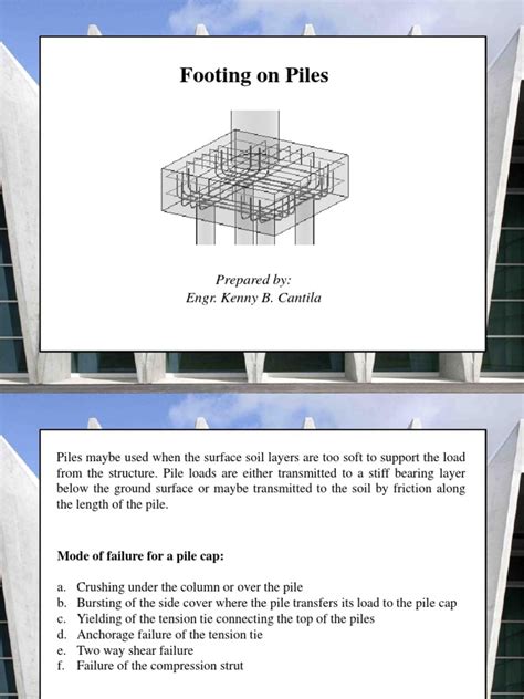 Topic 6 - Pile Footing | PDF | Deep Foundation | Deformation (Engineering)