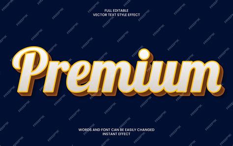 premium vector premium text effect