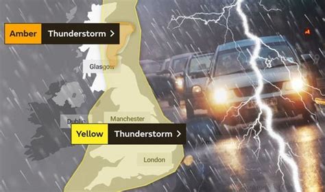 Met Office Thunderstorm Warning Upgraded As Danger To Life Floods And Hail To Strike Uk