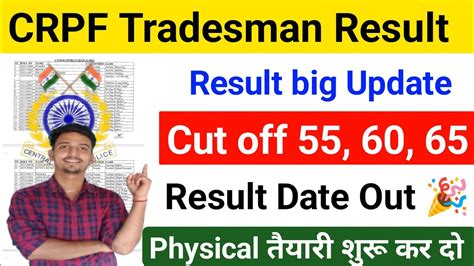 Crpf Tradesman Result Latest Update Cut Off Physical