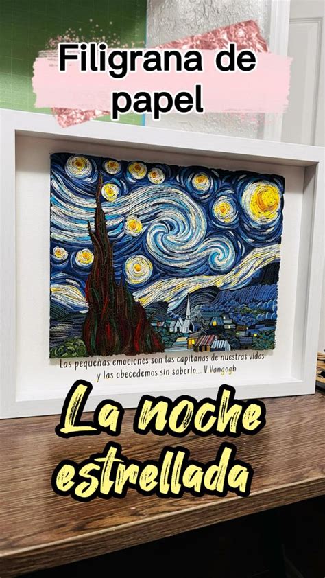 La Noche Estrellada En Filigrana De Papel Manualidades Con Filigrana