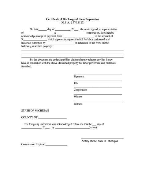 Application For Discharge Certificate Fill Online Printable