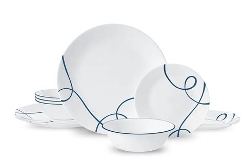 Buy Corelle® Lia White And Blue 12 Piece Dinnerware Set Online At