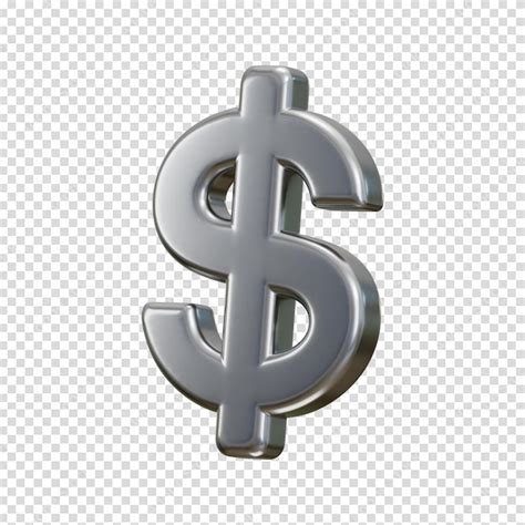 Premium PSD | 3d silver dollar sign isolated dollar symbol vector icon ...