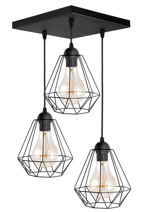 SUFITOWA LAMPA WISZĄCA DIAMENT LOFT EDISON RETRO PK 1703 Druciak