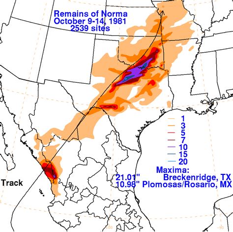 Hurricane Norma - October 9-14, 1981