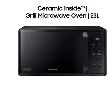 Samsung Ceramic Inside, 23L, Grill Microwave Oven MG23K3513AK/SP, TV ...