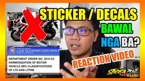 Huli Sa Lto Motorcycle Sticker Decals May Huli Ba Reaction Video