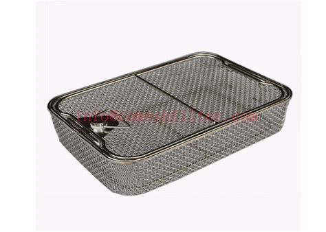 Medical Sterilization Wire Mesh Tray For Surgical Instruments L Ss Grade