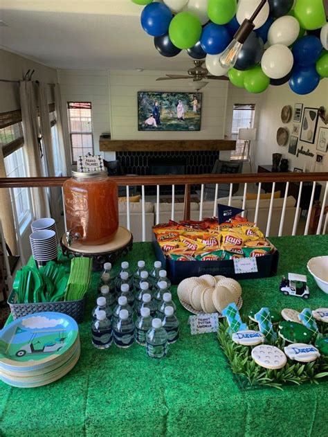 A Hole In One First Birthday Party Project Whim Golf Birthday Party Golf Party Decorations